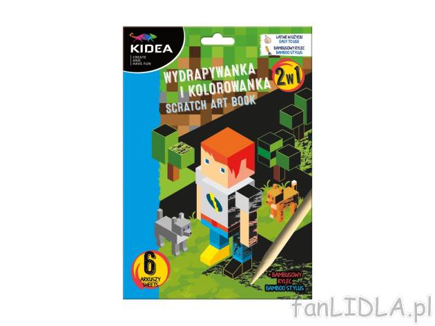 Wydrapywanka i kolorowanka KIDEA , cena 6,99 PLN