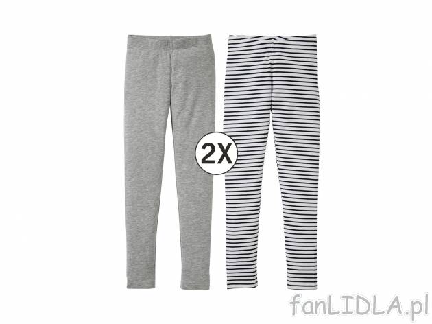 Legginsy, 2 pary* , cena 8,99 PLN. Wygodne dziecięce legginsy.  
-  rozmiary: 122-164