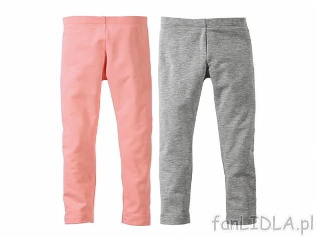 Dziewczęce legginsy zimowe 2 pary Lupilu, cena 24,99 PLN za 2 pary 
- 2 zestawy ...