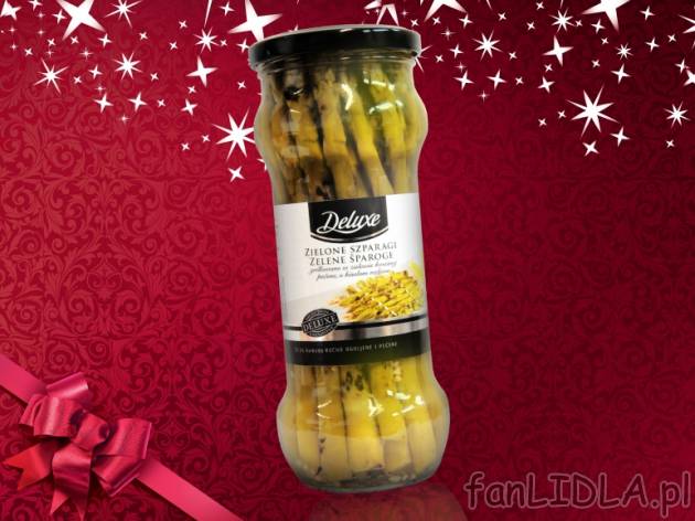 Szparagi zielone grillowane , cena 7,99 PLN za 330 g, 1kg=43,19 wg wagi odcieku ...