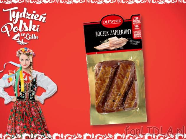 Olewnik Boczek zapiekany , cena 3,49 PLN za 100 g
