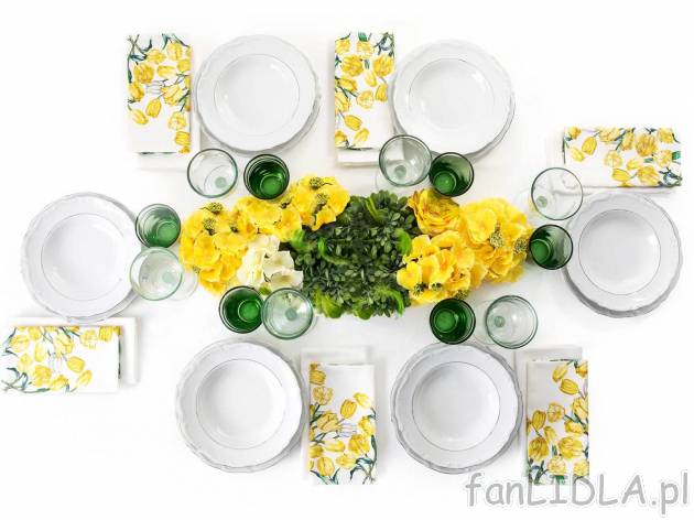 Zestaw obiadowy, linia platynowa, 18 części , cena 169,00 PLN 
- w zestawie: ...