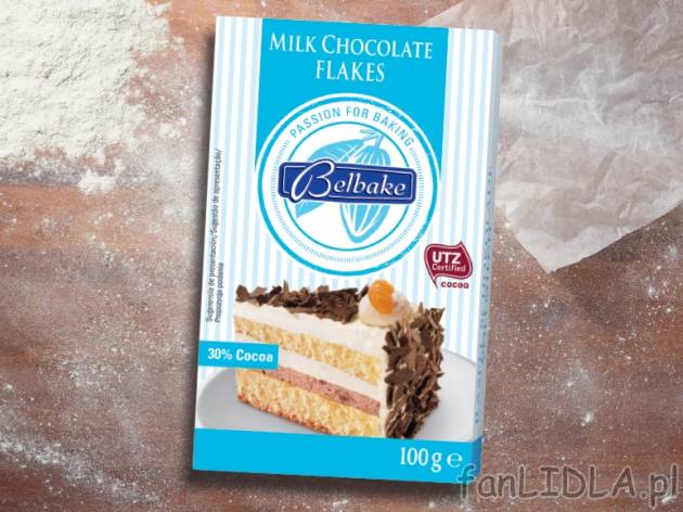 Płatki czekoladowe , cena 2,99 PLN za 100 g/1 opak.
