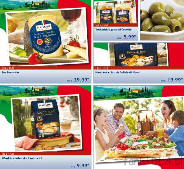 Ser Pecorino, Toskańskie grzanki Crostini, mieszanka ciastek Delizie di Siena, ...