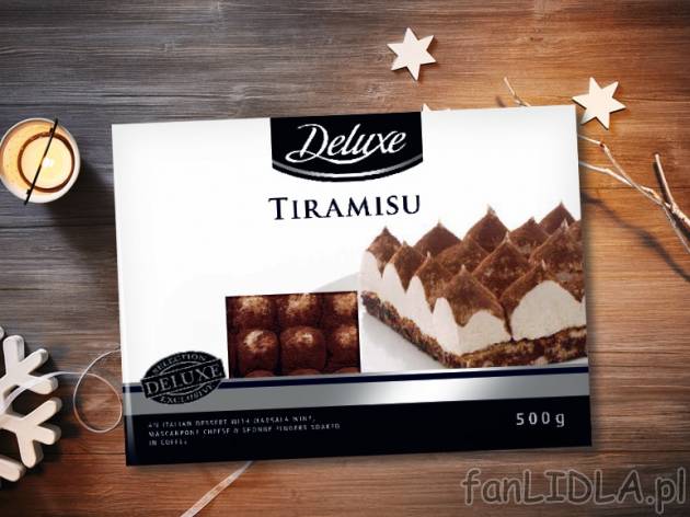 Deser Tiramisu  , cena 9,99 PLN za 500g/1 opak., 1kg=19,98 PLN.