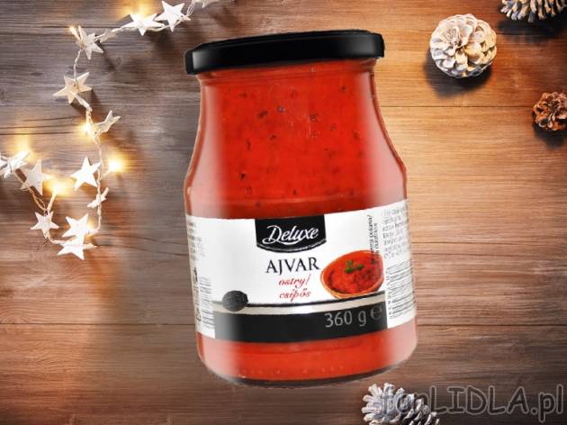 Ajvar , cena 3,99 PLN za 360 g/1 opak., 1kg=11,08 PLN.