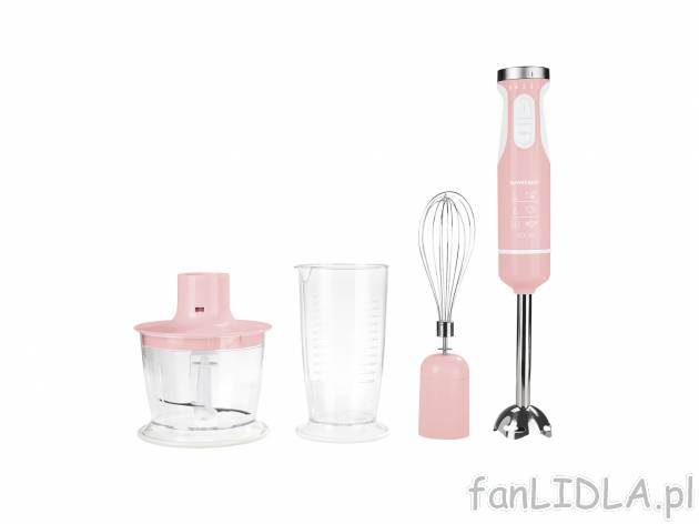 Blender ręczny 600 W z zestawem akcesoriów , cena 69,90 PLN 
- 3 w 1: rozdrobnisz, ...