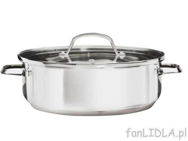 Patelnia ze stali szlachetnej Ø 28 cm z pokrywką , cena 99,00 PLN 
- możliwość ...