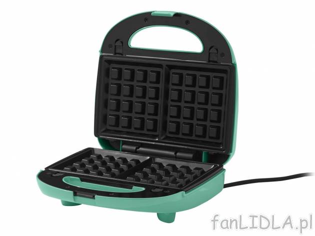 Gofrownica z wymiennymi płytami 750 W , cena 89,90 PLN 
- wymienne płyty z wysokiej ...