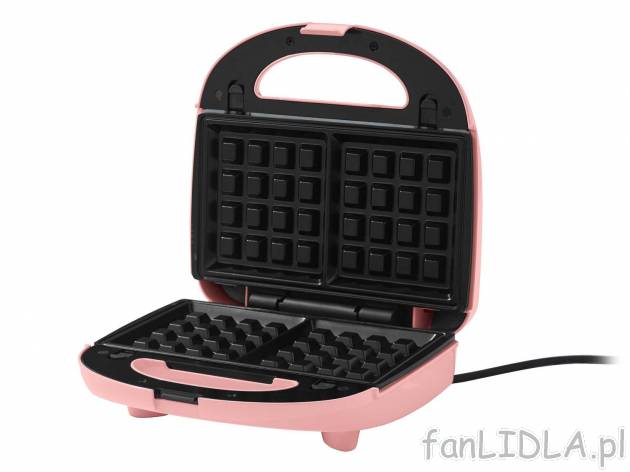 Gofrownica z wymiennymi płytami 750 W , cena 89,90 PLN 
- wymienne płyty z wysokiej ...