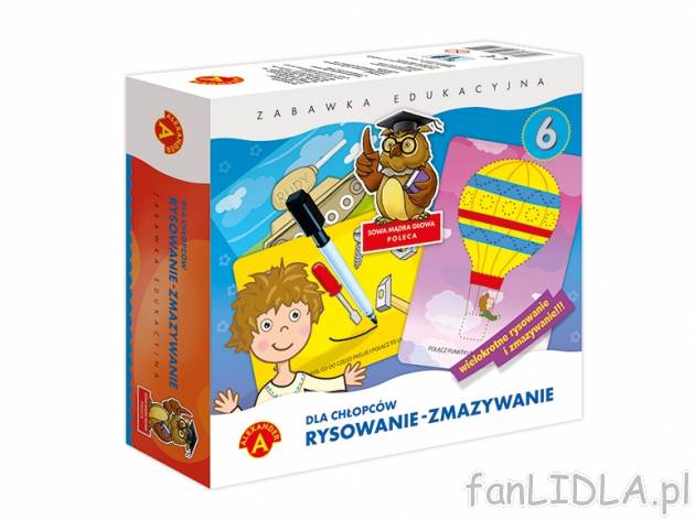 Gra edukacyjna , cena 12,99 PLN za 1 szt. 
- do nauki pisania i rysowania 
- wielokrotne ...