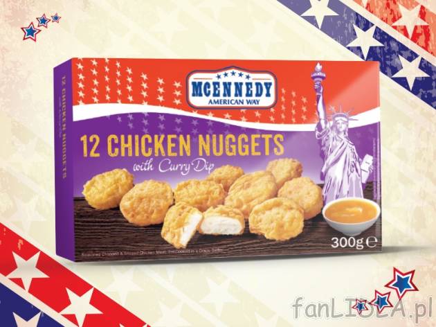 Nuggetsy z kurczaka -  od 19.11 , cena 7,99 PLN za 300g/1 opak., 1kg=26,63 PLN.