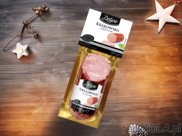 Kiełbasa krakowska , cena 9,00 PLN za 260 g/1 opak., 1 kg=38,42 PLN. 
- najwyższej ...