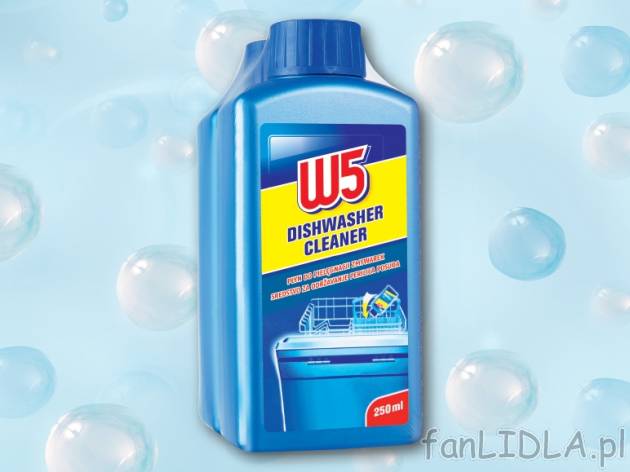 W5 Płyn czyszczący do zmywarek , cena 8,00 PLN za 2x250 ml/1 opak., 1 L=17,98 ...