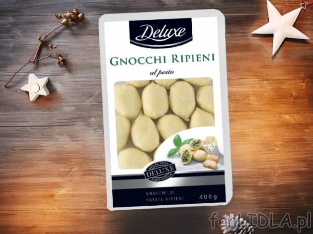 Gnocchi nadziewane z pesto , cena 4,00 PLN za 400 g/1 opak., 1 kg=12,48 PLN. 
- ...