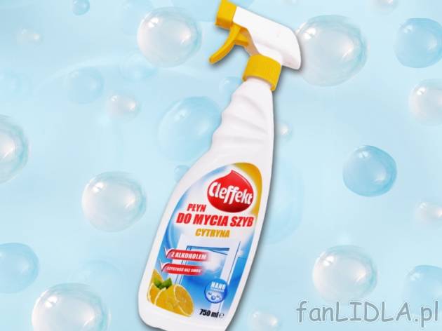 CLEFFEKT Płyn do mycia szyb , cena 2,00 PLN za 750 ml/1 opak., 1 L=3,99 PLN. 
- ...