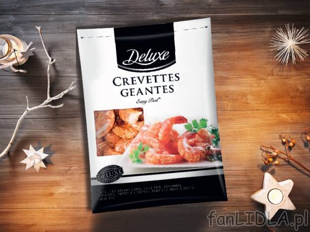 Krewetki olbrzymie , cena 39,00 PLN za 720 g/1 opak., 1kg=54,17 PLN.