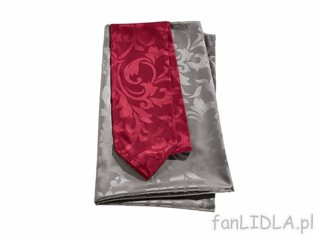 Komplet obrus + bieżnik Meradiso, cena 49,99 PLN za 1 opak. 
- elegancki, żakardowy ...