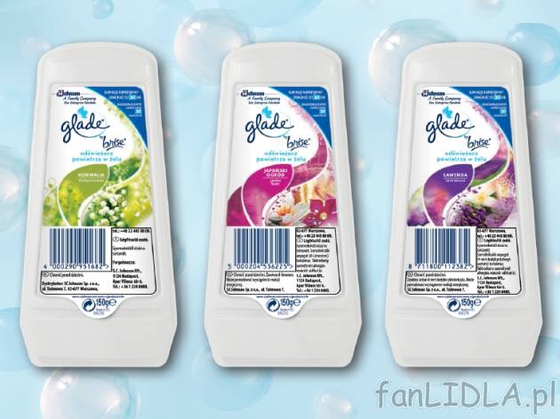Glade by brise Odświeżacz powietrza w żelu , cena 5,99 PLN za 150 g/ opak., 100g=3,99 ...