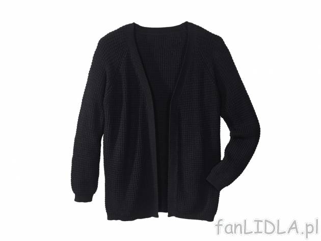 Kardigan damski dostępny w 3 kolorach, cena 37,00 PLN za 1 szt. 
-  rozmiary: L-XXL
