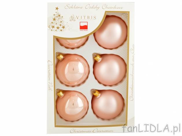 Zestaw bombek 6 szt. , cena 13,99 PLN za 6 szt. 
- średnica 80 mm 
- 8 zestawów ...