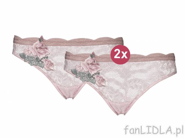 Majtki z koronką, 2 pary , cena 22,99 PLN  
-  rozmiary: S-XL