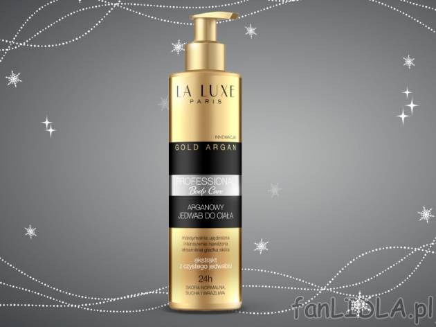 Arganowy jedwab do ciała , cena 11,00 PLN za 200 ml/1 opak., 100 ml=6,00 PLN.