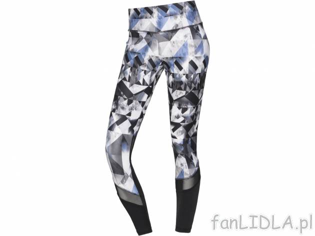 Damskie legginsy sportowe , cena 29,99 PLN. Odzież sportowa w modne, geometryczne ...