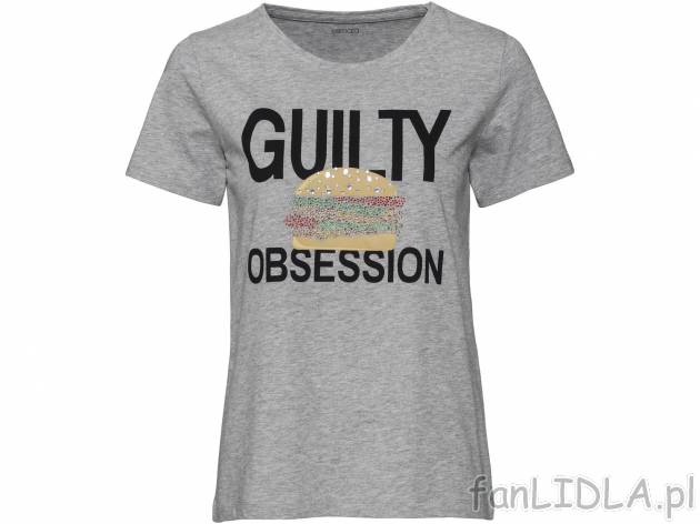 T-shirt damski , cena 24,99 PLN. Koszulka dla niej z okrągłym dekoltem i zabawnym ...