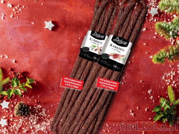 Kabanosy  , cena 9,99 PLN za 340 g/1 opak., 1kg=29,38 PLN.