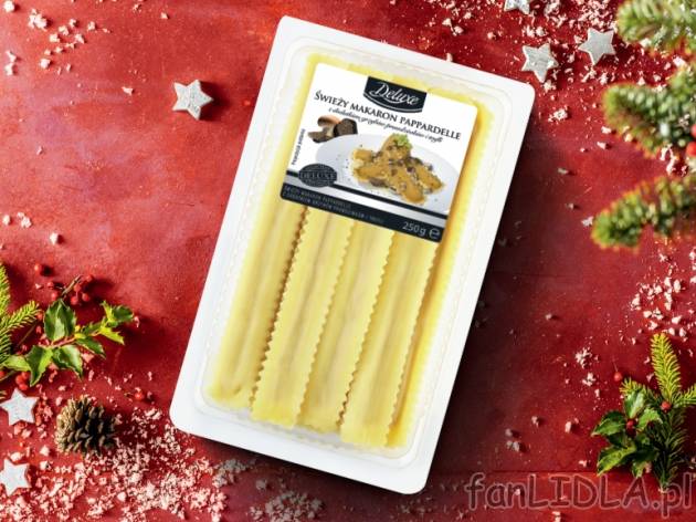 Makaron pappardelle , cena 6,99 PLN za 250 g/1 opak., 100g=2,80 PLN.