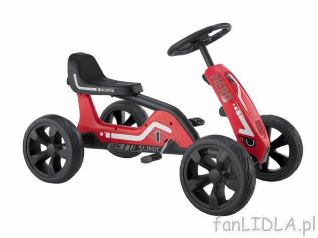 Gokart dziecięcy , cena 222,00 PLN 
- bezstopniowo regulowana kierownica
- możliwość ...
