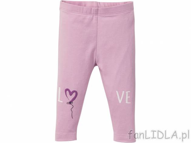 Legginsy dziecięce , cena 6,99 PLN  
-  95% bawełny, 5% elastanu 
-  rozmiary: 62-92
