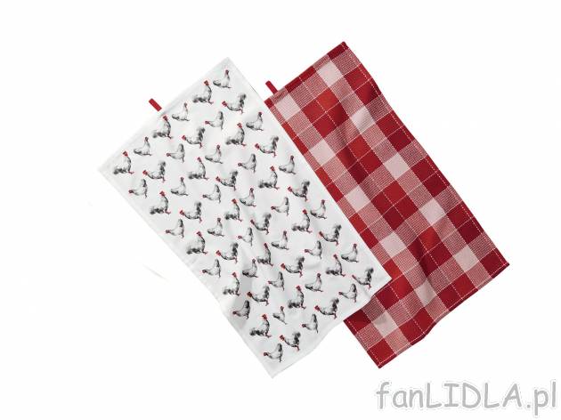 Ręczniki kuchenne, 2 szt. , cena 12,99 PLN 
- ok. 45 x 75 cm
- 94% bawełny, ...