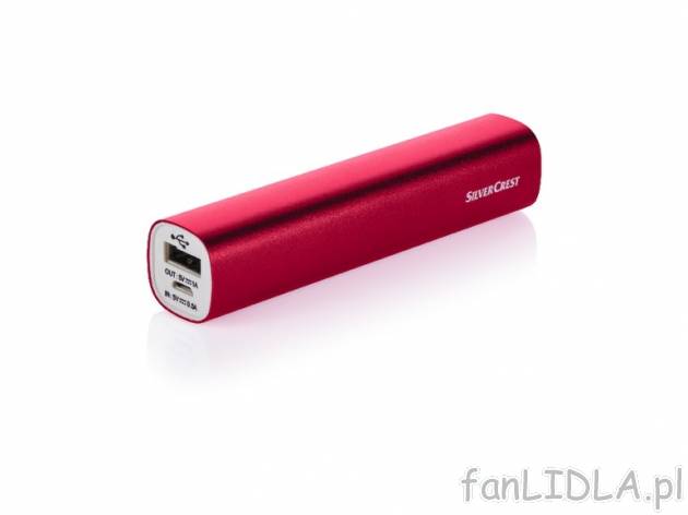Ładowarka przenośna , cena 24,99 PLN za 1 szt. 
- moc 2600 mAh dla szybkiego ...