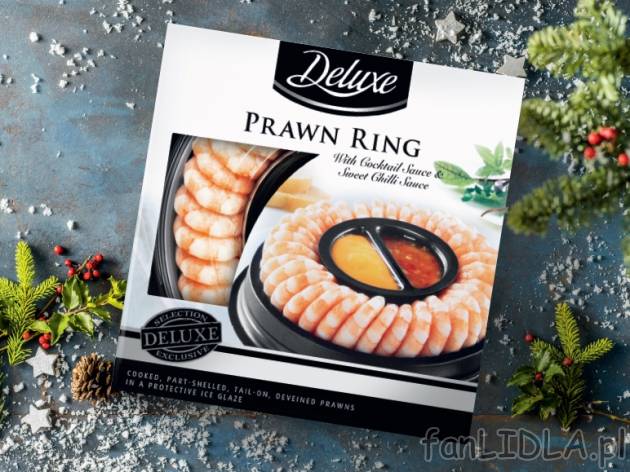 Krewetki wykwintne z sosem , cena 17,99 PLN za 270g/1 opak., 1kg=66,63 PLN.