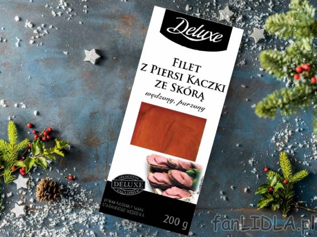 Filet z piersi kaczki ze skórką , cena 9,99 PLN za 200 g/1 opak., 100g=5,00 PLN.