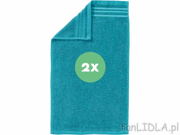 Ręczniki o wymiarach 30 x 50 cm, 2 szt. , cena 9,99 PLN. Przyjemne, puszyste ręczniki ...