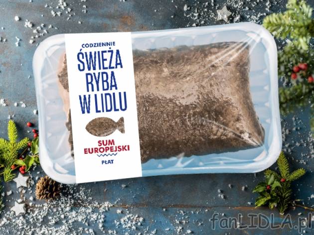 Świeży sum europejski* , cena 3,99 PLN za 100 g 
* Produkt dostępny w wybranych ...