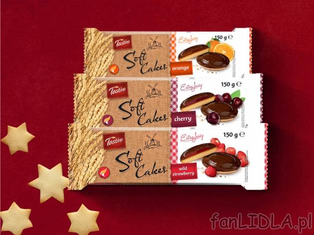 Biszkopty z galaretką , cena 3,00 PLN za 3x150g/1 opak., 1kg=11,11 PLN. 
- * cena ...