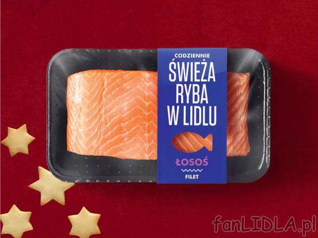 Świeży filet z łososia  , cena 3,99 PLN za 100 g