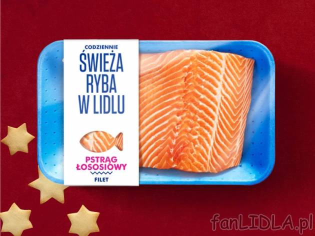 Świeży pstrąg łosoiowy, filet , cena 3,19 PLN za 100 g