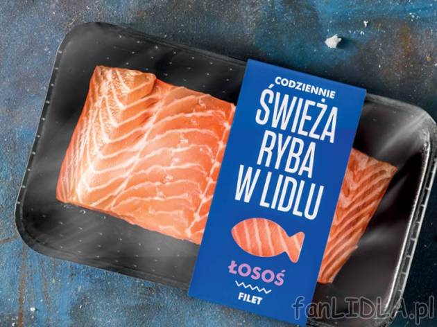 Świeży filet z łososia  , cena 3,99 PLN za 100 g