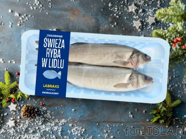 Świeży labraks , cena 3,59 PLN za 100 g