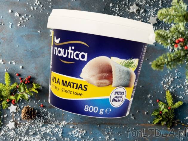 Filety śledziowe a`la matjas , cena 6,59 PLN za 800 g/1 opak., 1kg=16,48 wg wagi ...