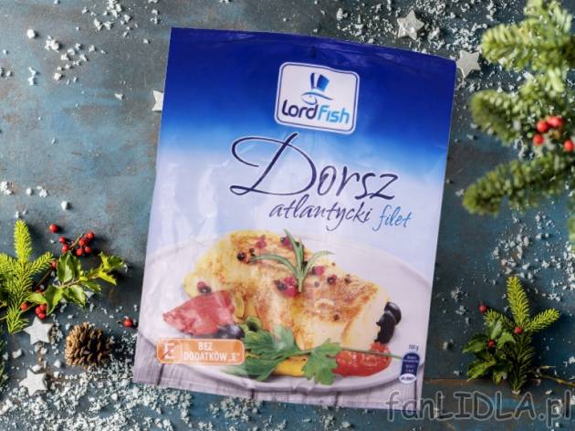 Filety z dorsza atlantyckiego , cena 12,99 PLN za 475g/1 opak., 1kg=27,35 PLN.