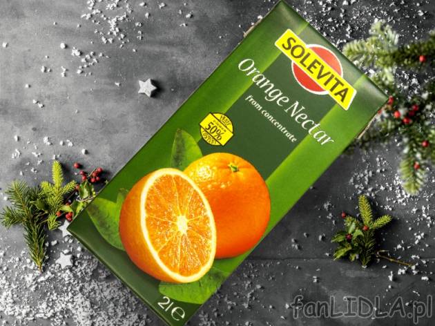 Nektar pomarańczowy , cena 3,19 PLN za 2L/1 opak., 1L=1,60 PLN.