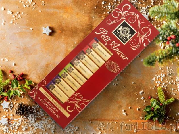 Wykwintne czekoladki , cena 5,99 PLN za 200 g/1 opak., 100g=3,00 PLN.