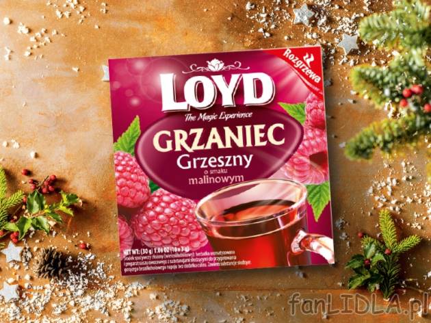 Loyd Herbata piramidki Grzaniec , cena 2,49 PLN za 20 szt.1 opak.