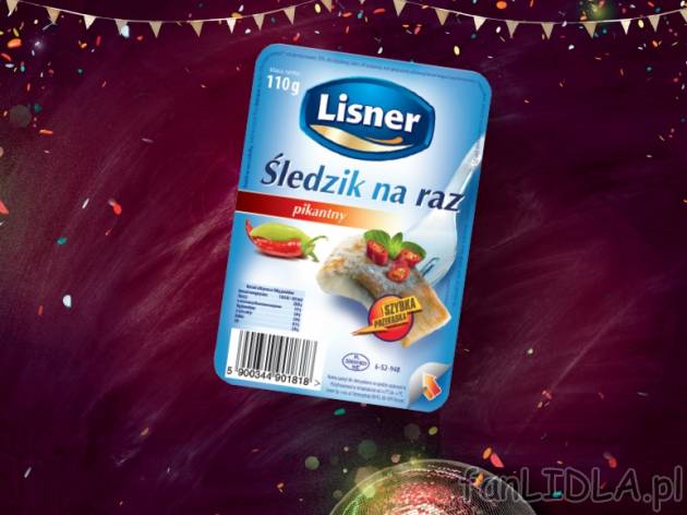 Śledzik na raz , cena 1,99 PLN za 110 g/1 opak., 100g=1,81 PLN.